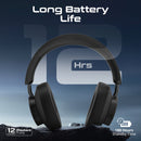Promate Takt High Fidelity Over-Ear Stereo Wireless Headphones (Black, White)