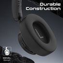 Promate Takt High Fidelity Over-Ear Stereo Wireless Headphones (Black, White)