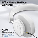 Promate Takt High Fidelity Over-Ear Stereo Wireless Headphones (Black, White)
