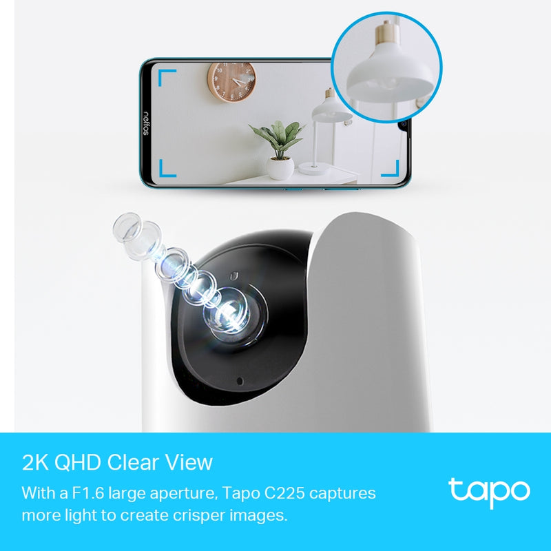 TP-Link TAPO C225 2K QHD Pan/Tilt AI Home Security Wi-Fi Camera