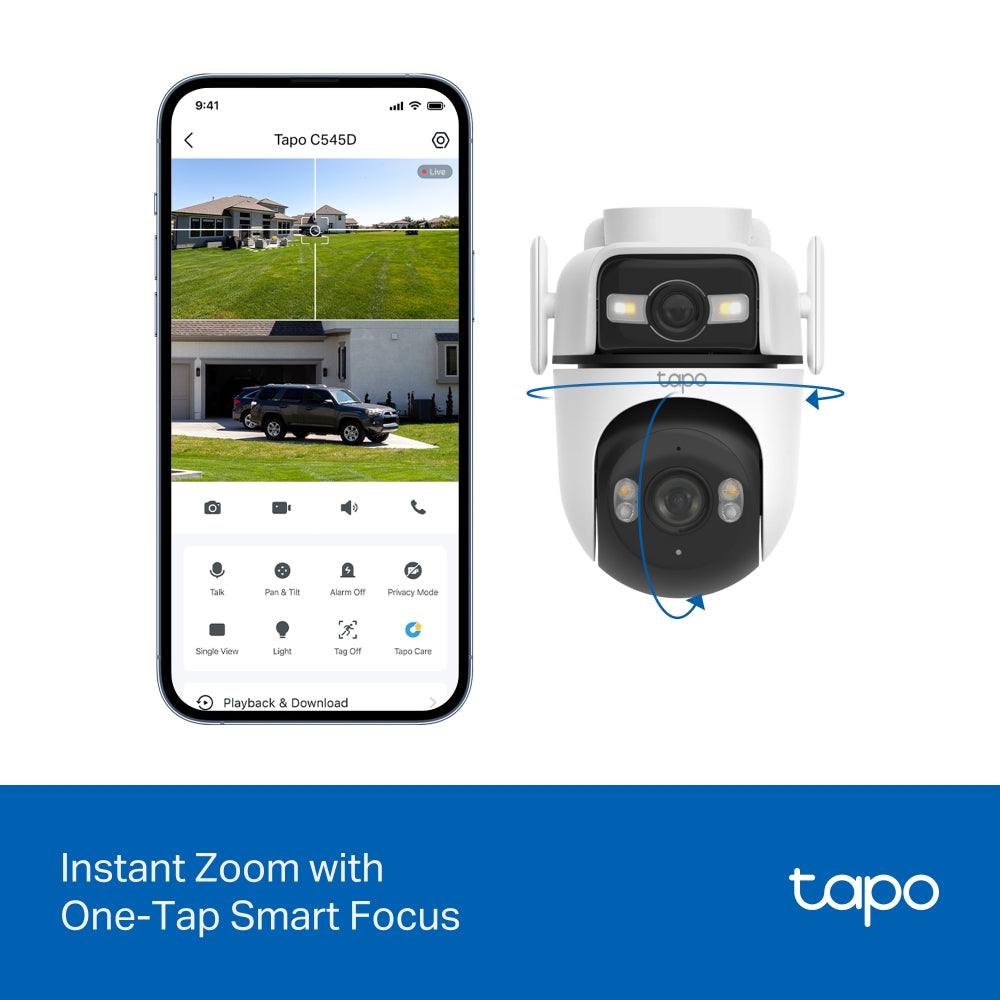 TP-Link Tapo C545D Outdoor Dual Lense Pan/tilt Security Camera