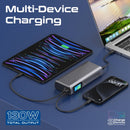 Promate Titan-130 20000mAh Sleek 130W Multi-Port Power Delivery Power Bank with TFT LCD Screen