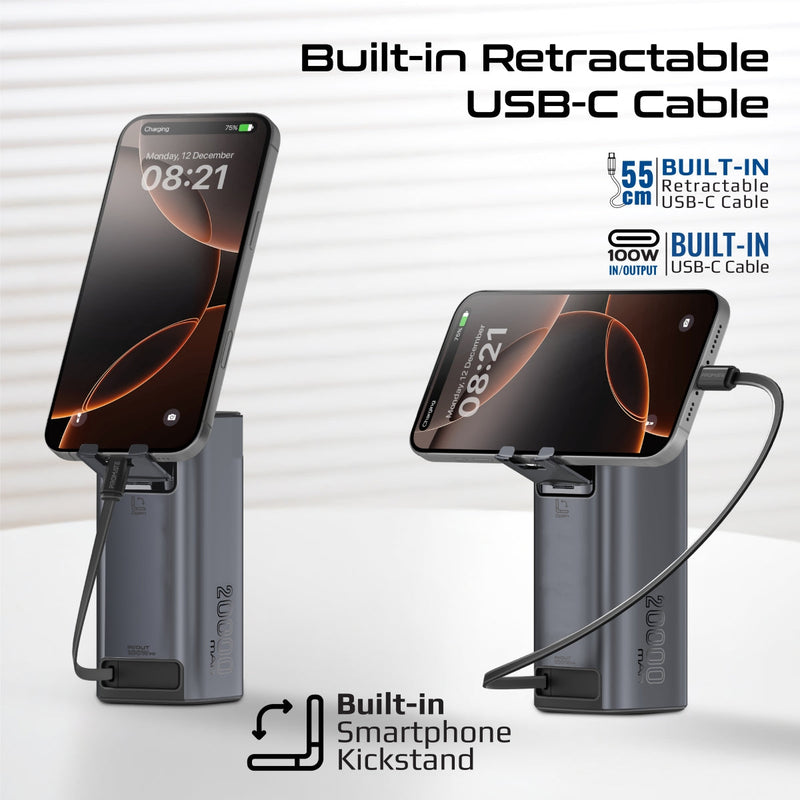 Promate Titan-130RC Ultra Compact 130W Multi-Port Power Bank | DataBlitz
