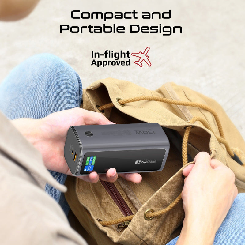 Promate Titan-130RC Ultra Compact 130W Multi-Port Power Bank | DataBlitz
