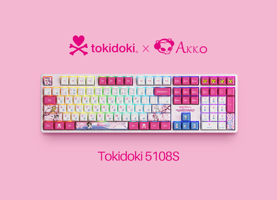 Akko Toki Doki 5108S RGB Hot-Swappable Wired Mechanical Keyboard (Akko CS Crystal)