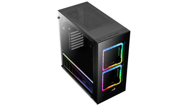 Aerocool TOR-G-BK-V1 ARGB Mid-Tower Case (Black)