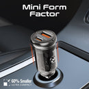 Promate TransDrive-65W 65W RapidCharge Transparent Mini Car Charger with Power Delivery & QC 3.0