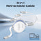 Promate TrioCord-R 3-in-1 110cm USB-C & Lightning Ultra-Fast Retractable Multi-Connector Cable