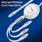 Promate TrioCord-R 3-in-1 110cm USB-C & Lightning Ultra-Fast Retractable Multi-Connector Cable
