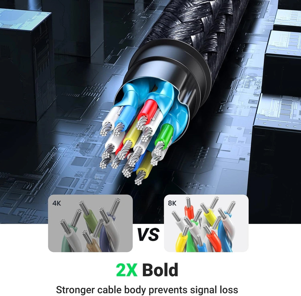 Ugreen HDMI 8K Male to Female Extension Cable - 1m (Black) (HD151/40447)