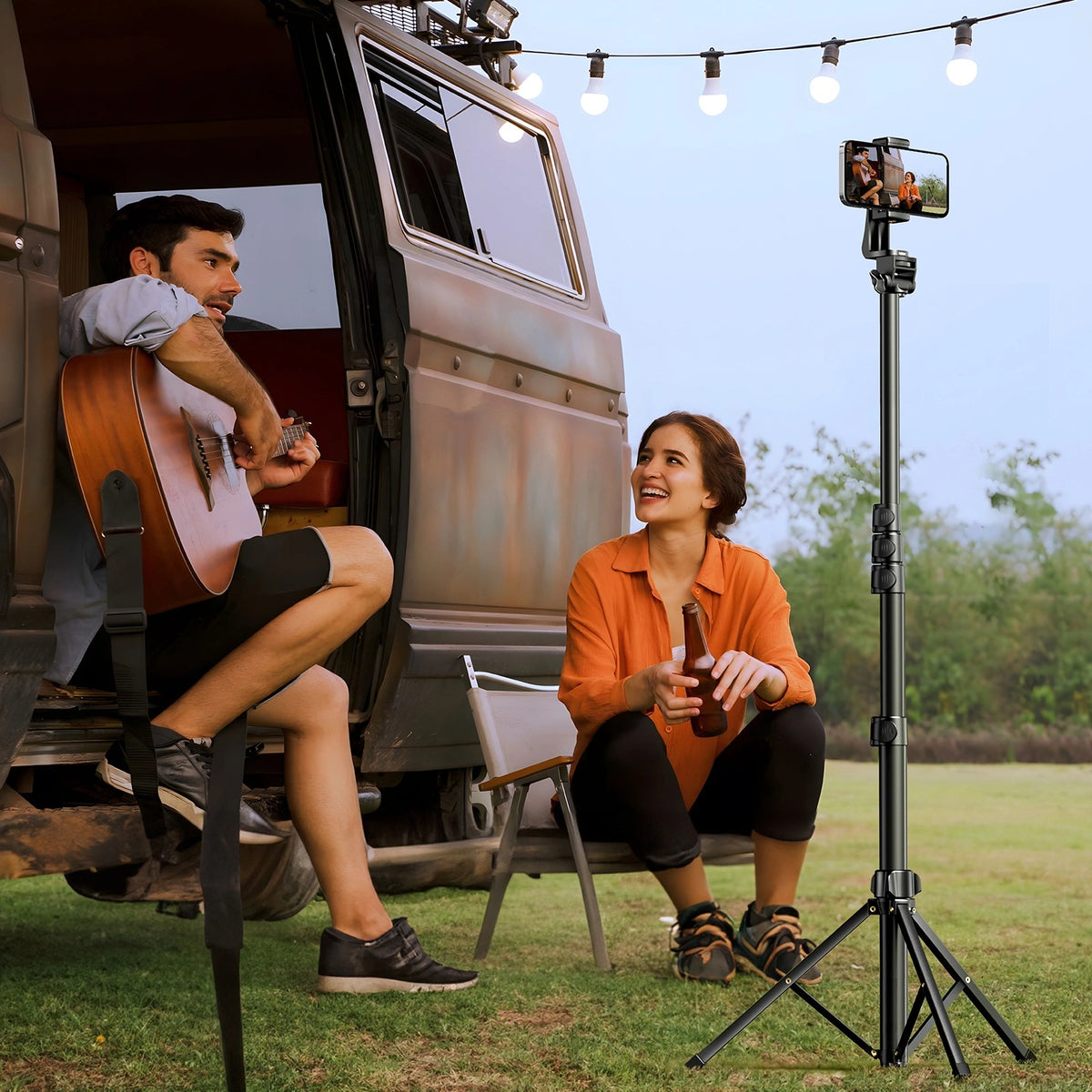 Ugreen Selfie Stick Tripod with Bluetooth Remote - 1.7m (Black) (LP680/15609)
