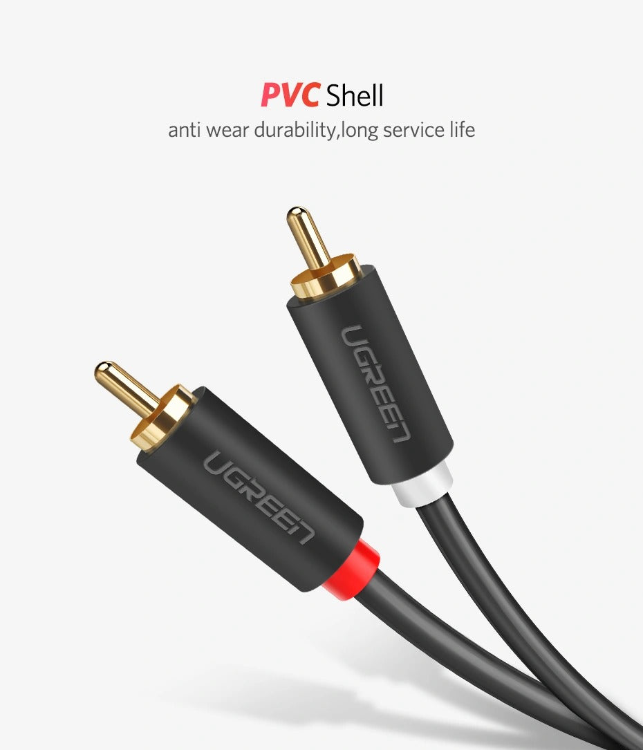 Ugreen 2 RCA Male to 2 RCA Male Audio Cable | DataBlitz