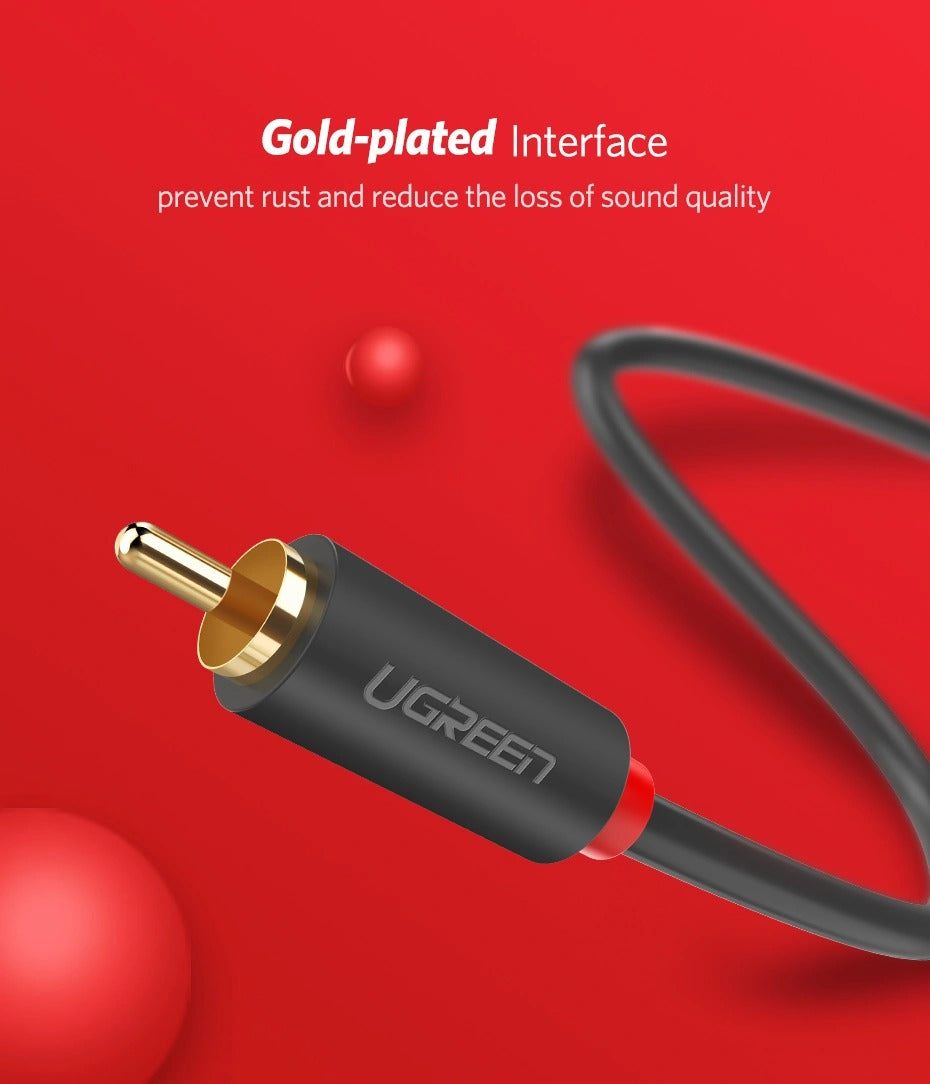 Ugreen 2 RCA Male to 2 RCA Male Audio Cable | DataBlitz