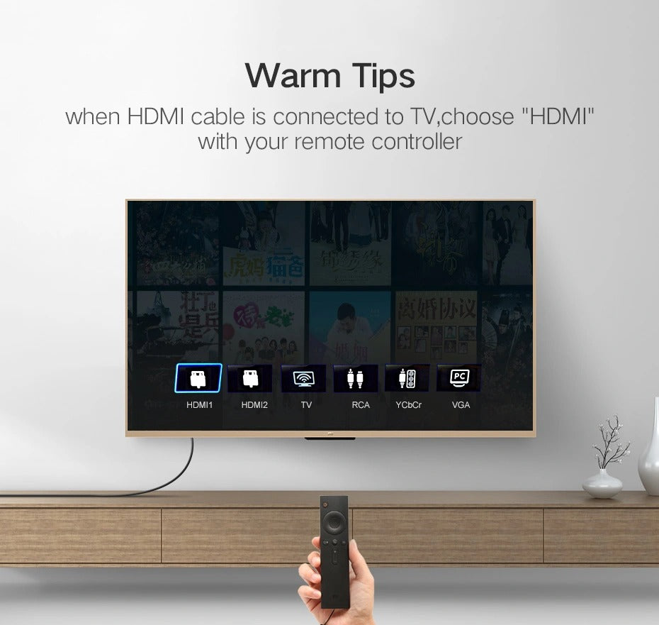Ugreen HDMI Male to Male Right Angle 90 Degree Cable - 2m (Black)