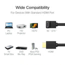 Ugreen HDMI Male to Male Right Angle 90 Degree Cable - 2m (Black)