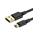 UGreen USB 2.0 A Male To Mini USB 5 Pin Male Cable - 3m (Black) (US132/10386)