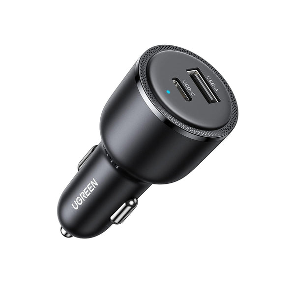 UGreen USB-C PD + USB-A 63W Fast Car Charger (Black) (CD239/90645) | DataBlitz