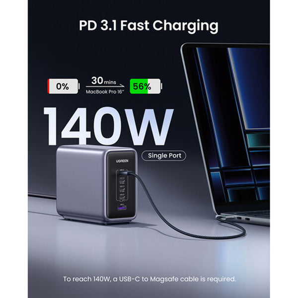 UGreen Nexode 300W 5-Port PD GAN Fast Charger (Black) (CD333/90872B) | DataBlitz