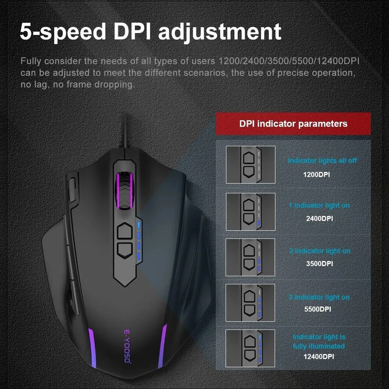 E-Yooso X-41 RGB Wired Gaming Mouse (Black)