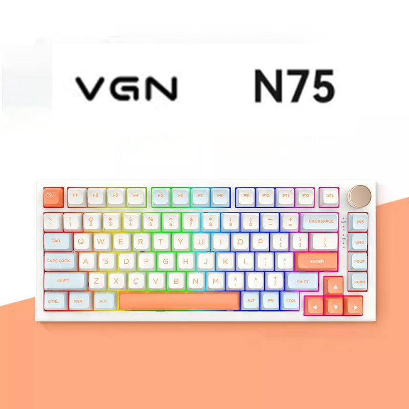VGN N75 Pro 82 Keys Tri-Mode Mechanical Keyboard (Orange)