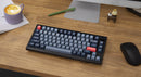 Keychron V1 Max QMK/VIA Fully-Assembled With KNOB Hot-Swappable RGB Backlight 75% Wireless Custom Mechanical Keyboard Carbon Black (Gateron Jupiter Red Switch) (V1M-D1)