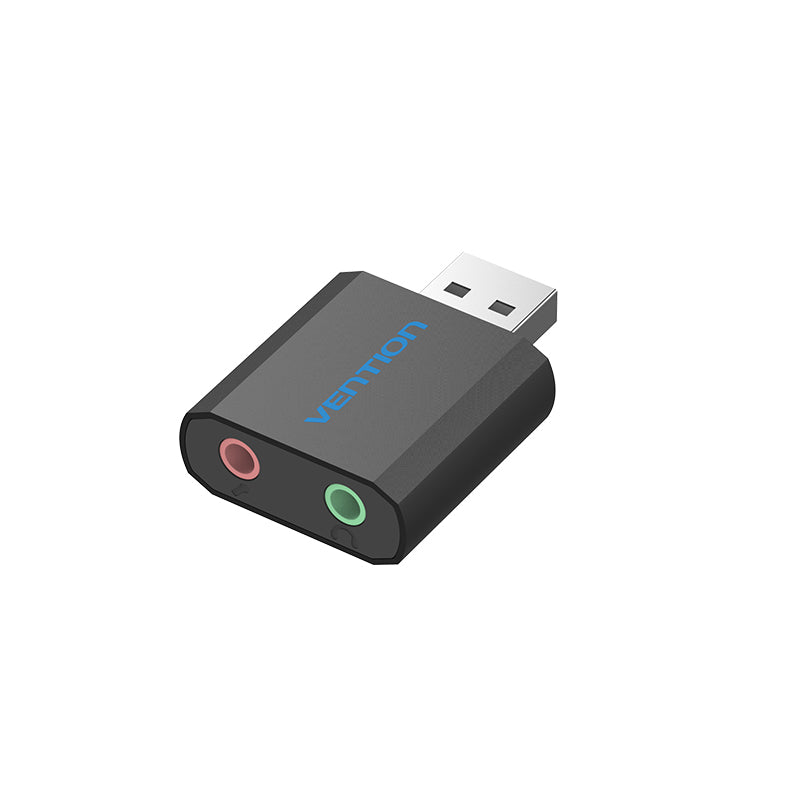 Vention USB External Sound Card Black Metal Type (VAB-S17-B)