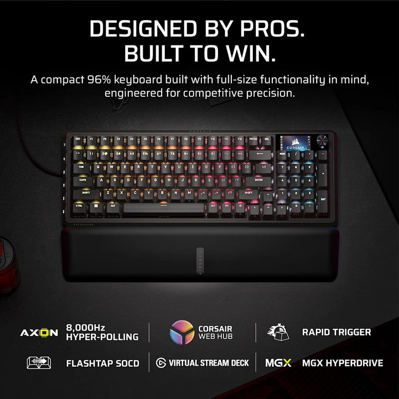 Corsair Vanguard Pro 96 Hall Effect Mechanical Gaming Keyboard with MGX Hyperdrive Magnetic Switches