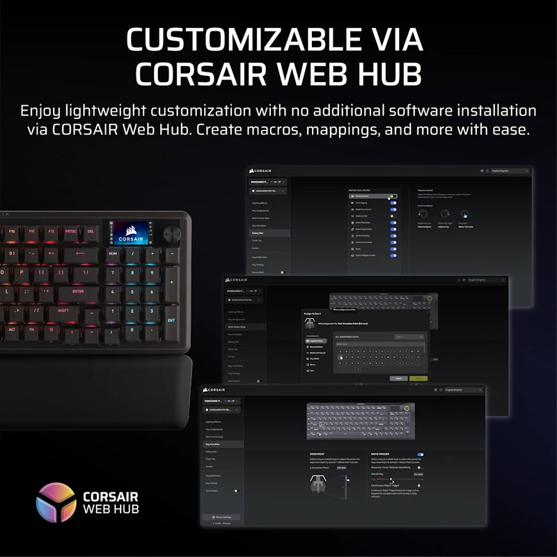 Corsair Vanguard Pro 96 Hall Effect Mechanical Gaming Keyboard with MGX Hyperdrive Magnetic Switches