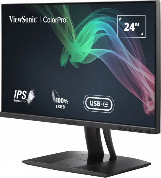 Viewsonic Colorpro VP2456 24" FHD 60Hz Pantone Validated 100% SRGB & Factory Pre-Calibrated Monitor