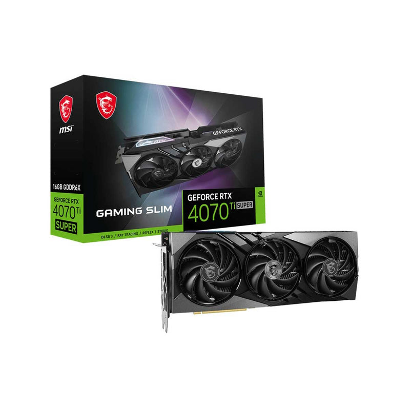 MSI GeForce RTX 4070 Ti Super 16GB GDDR6X Gaming X Slim Graphics Card