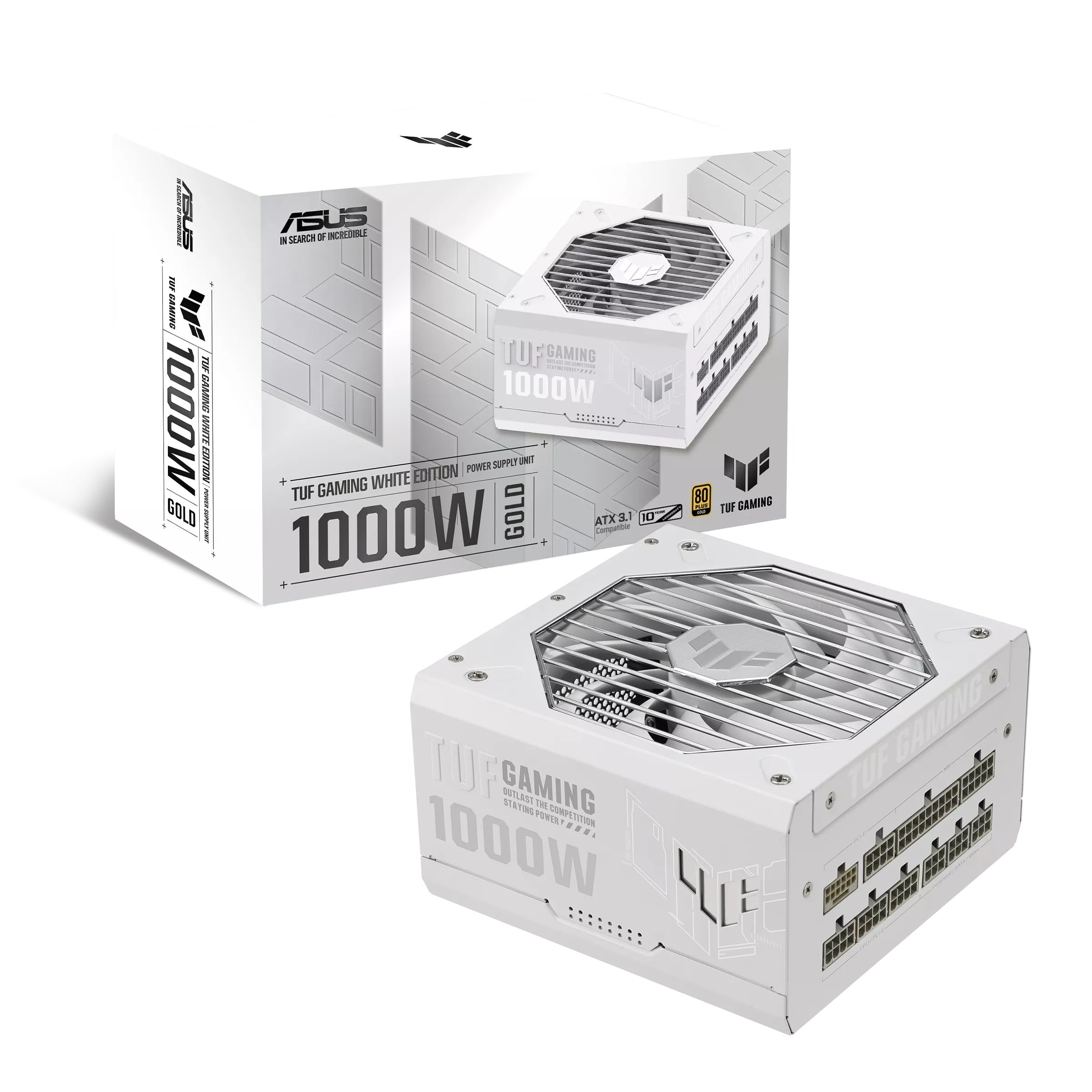 Asus TUF Gaming 1000W Gold Power Supply (White)