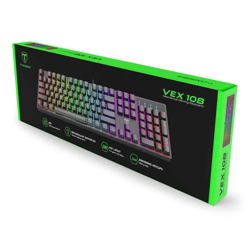 T-Dagger Vex 87 TKL RGB Wired Mechanical Gaming Keyboard (T-TGK332-BL)