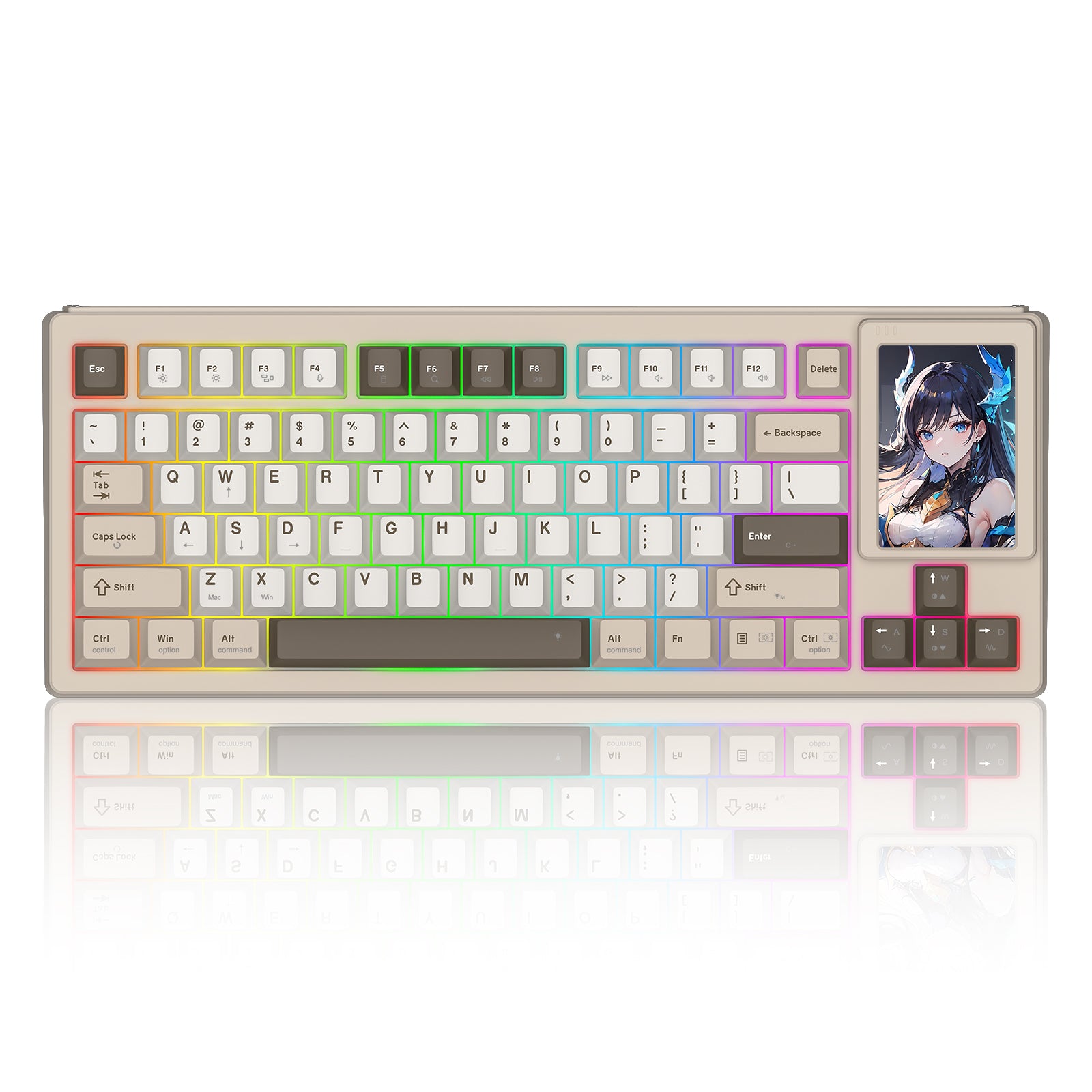 Redragon K754BKN POPVU87 Customizable Smart Touch Display Wired Mechanical Keyboard