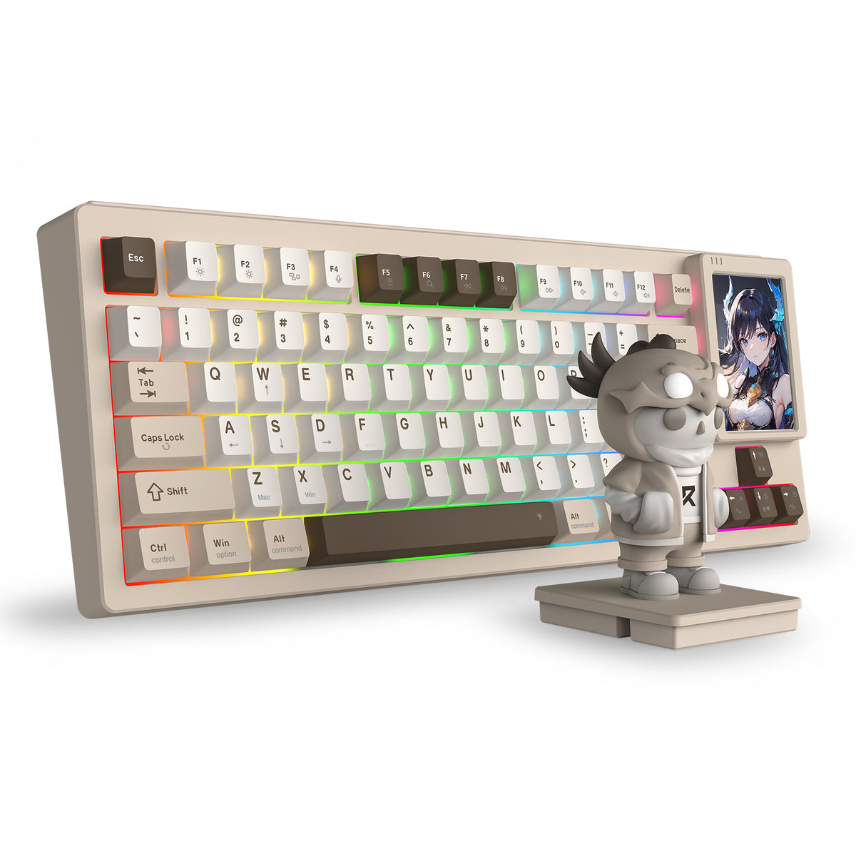 Redragon K754BKN POPVU87 Customizable Smart Touch Display Wired Mechanical Keyboard