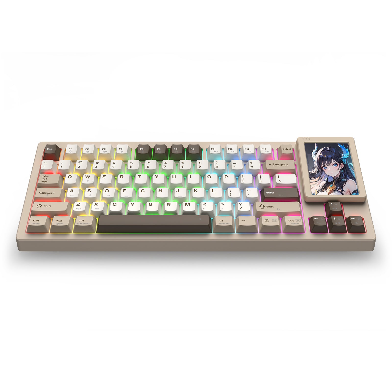 Redragon K754BKN POPVU87 Customizable Smart Touch Display Wired Mechanical Keyboard