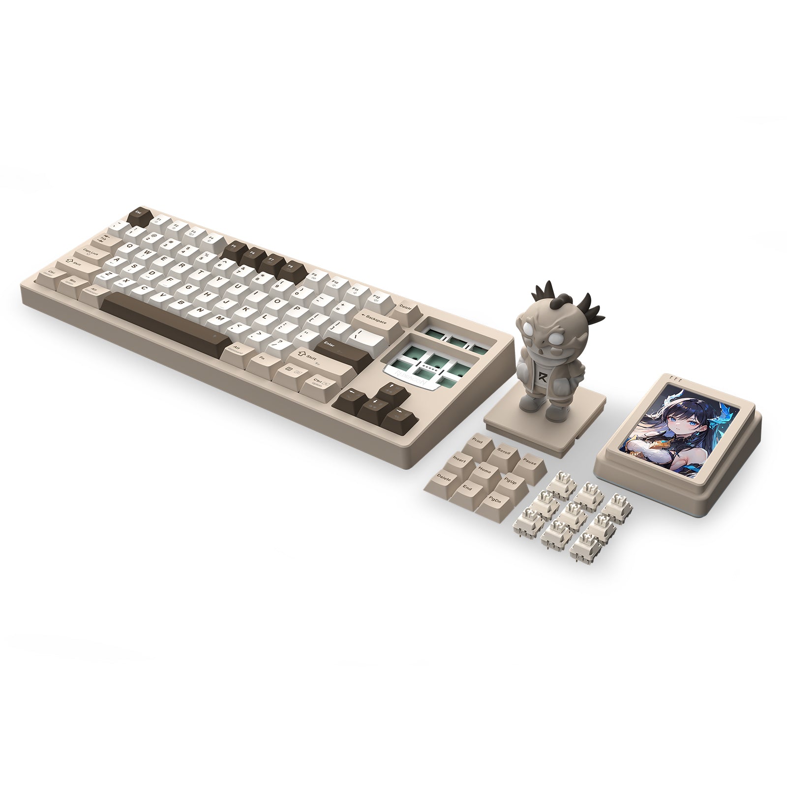 Redragon K754BKN POPVU87 Customizable Smart Touch Display Wired Mechanical Keyboard
