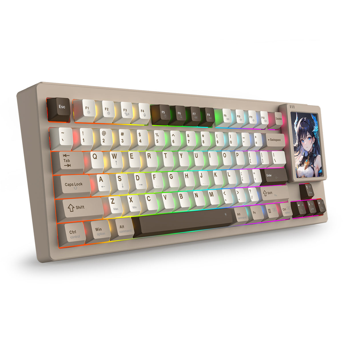 Redragon K754BKN POPVU87 Customizable Smart Touch Display Wired Mechanical Keyboard
