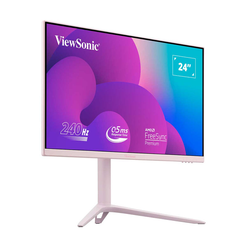 ViewSonic VX2428AJ-PK 24" FHD (1920x1080) 240Hz 0.5ms Fast IPS Gaming Monitor (Pastel Pink)