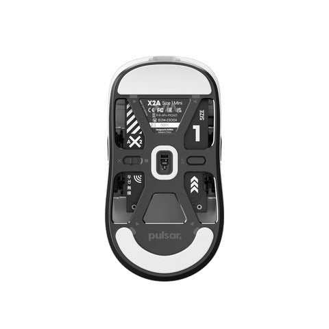 Pulsar X2A SIZE 1 Ultralight Wireless Ambidextrous Gaming Mouse (White) (PX2A13)