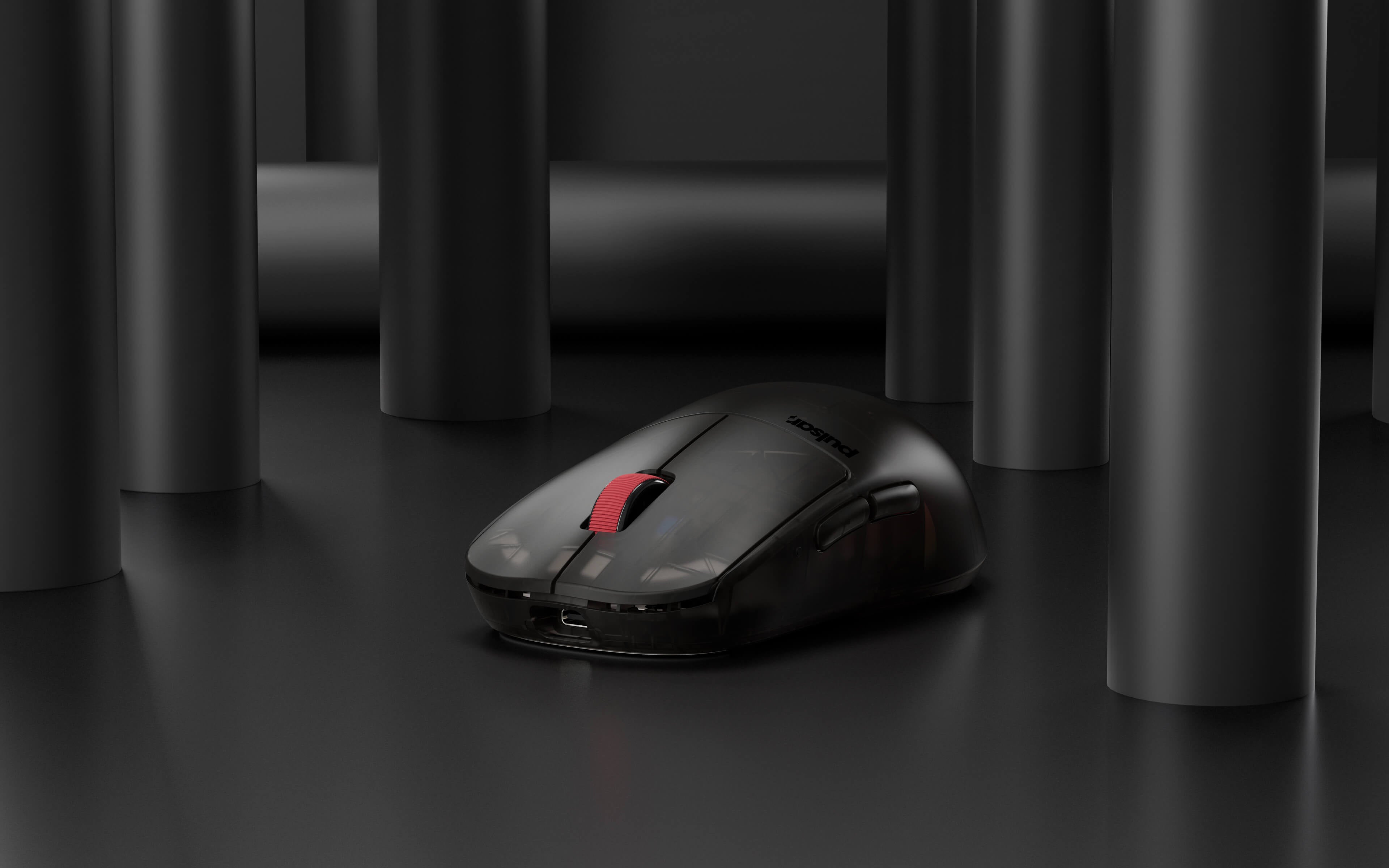Pulsar X2H Mini Symmetrical Ultralight Wireless Gaming Mouse Clear Black Limited Ed. Size 1