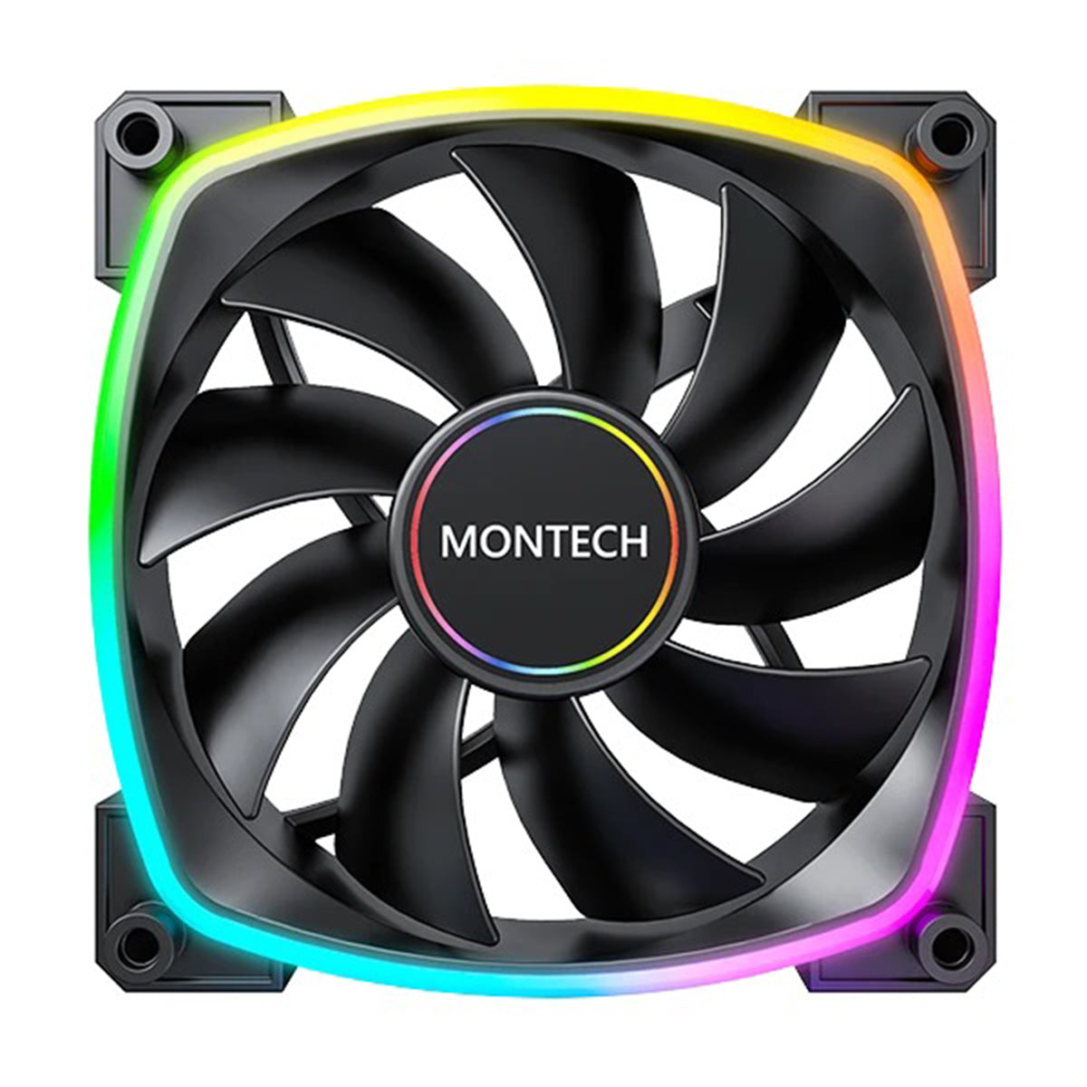 Montech AX140 PWM 140mm ARGB Reverse Single Fan Kit (Black, White)