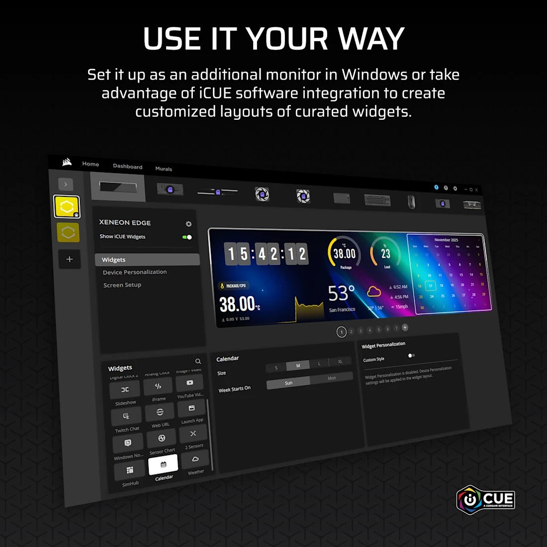 Corsair Xeneon Edge 14.5" (2560x720) 60Hz LCD Touchscreen Monitor | DataBlitz