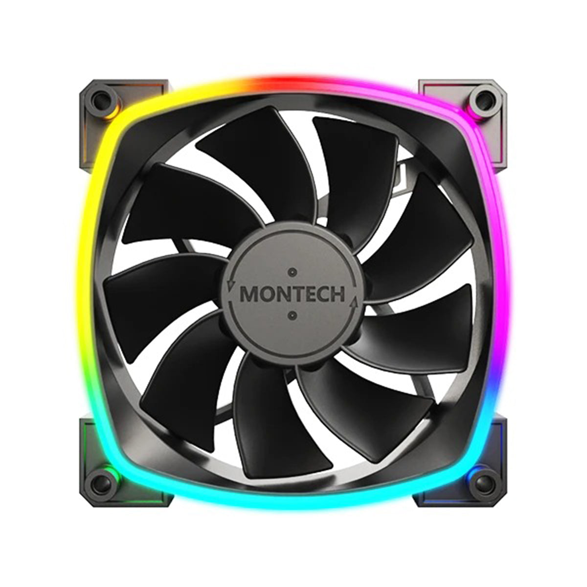 Montech RX120 PWM 120mm ARGB Reverse Single Fan Kit (Black, White)