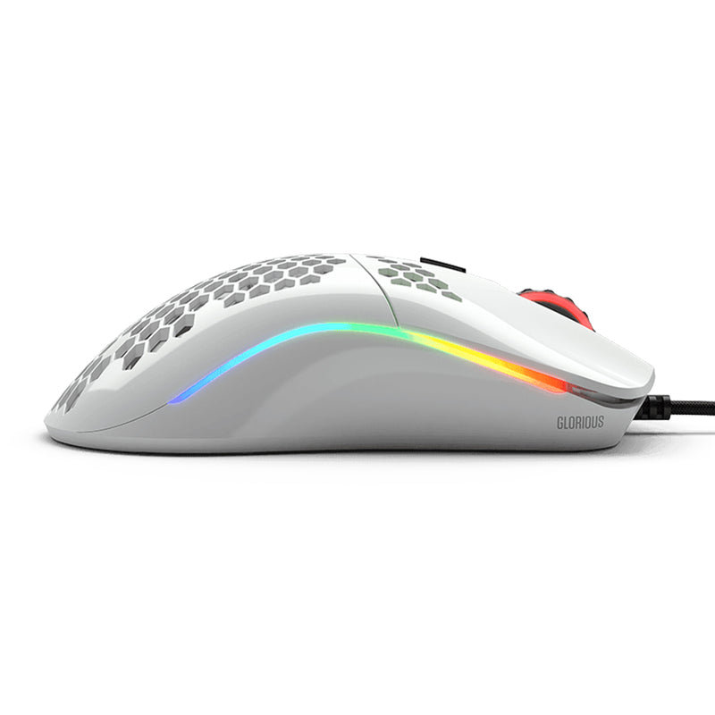 GLORIOUS MODEL O- (MINUS) RGB GAMING MOUSE (GLOSSY WHITE) - DataBlitz