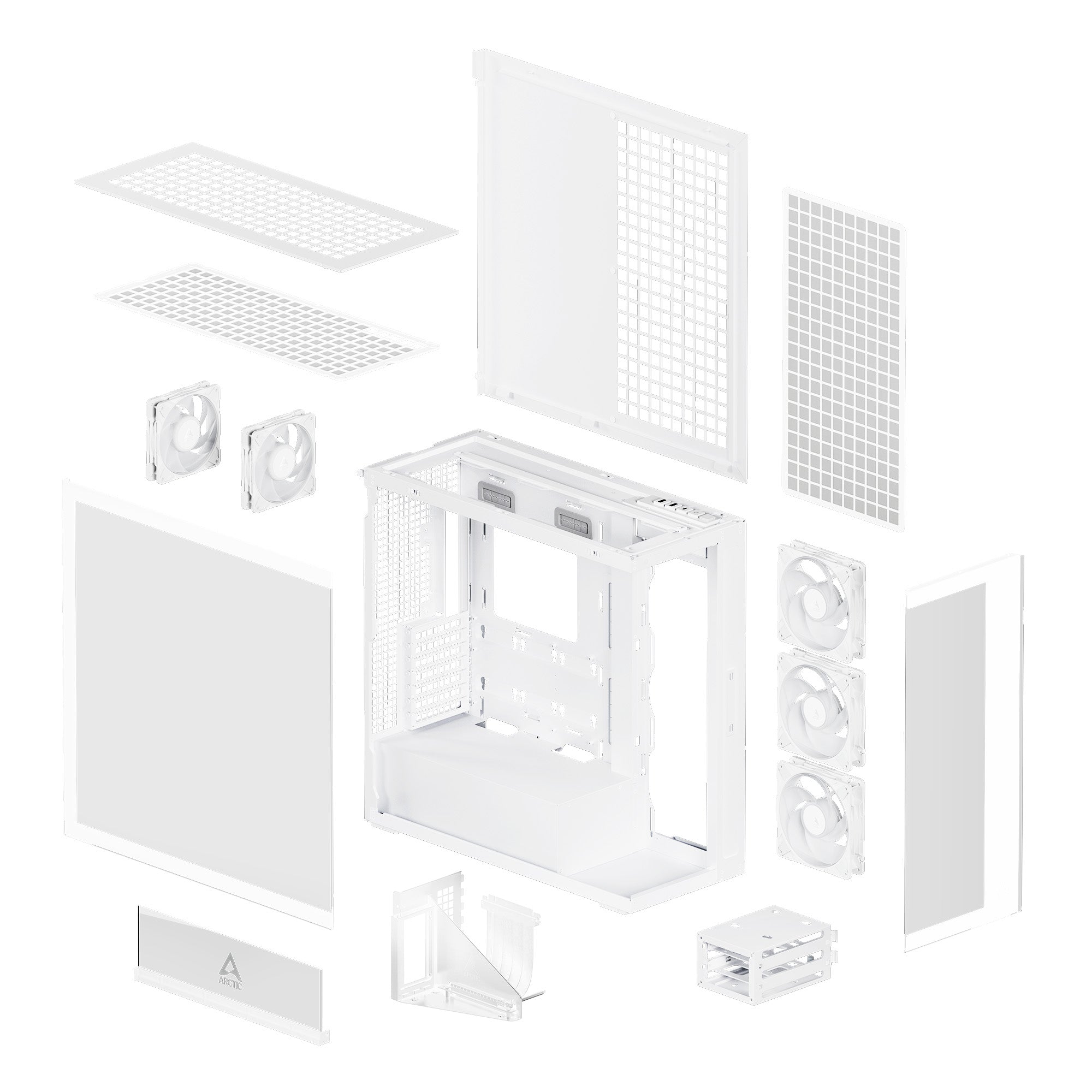 Arctic Xtender VG Tempered Glass Side Panel Premium E-ATX PC Case