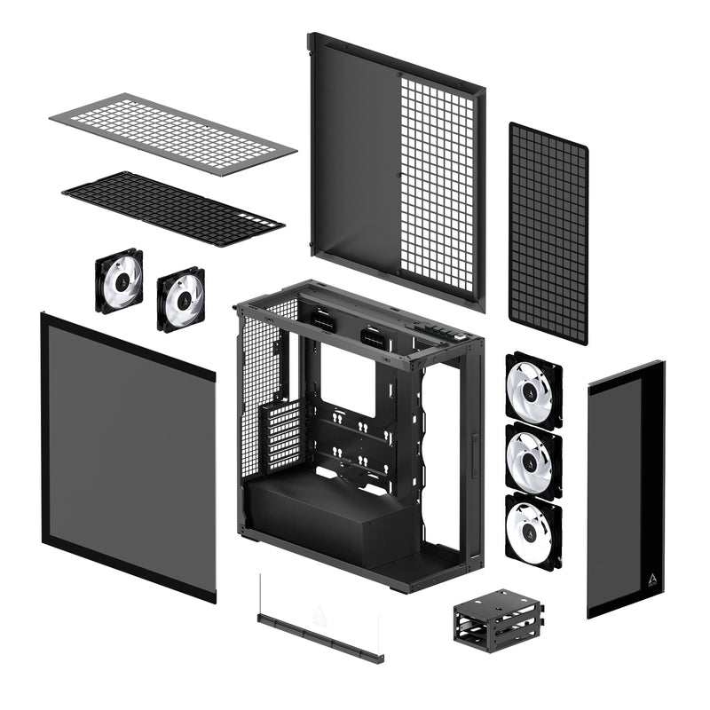 Arctic Xtender Tempered Glass Side Panel Premium E-ATX PC Case