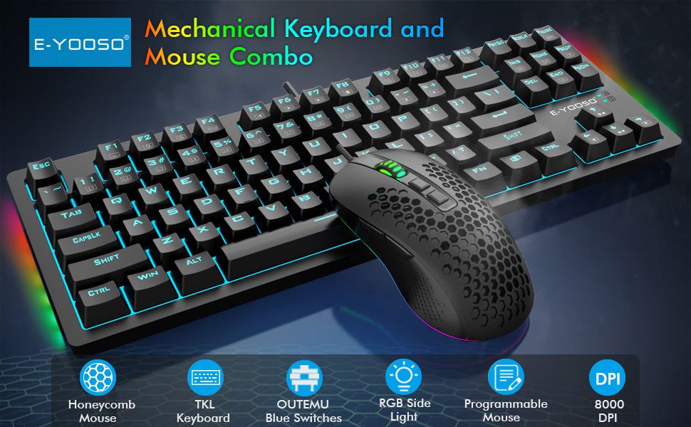 E-Yooso Z-737 Wired Mechanical Keyboard & Mouse Combo