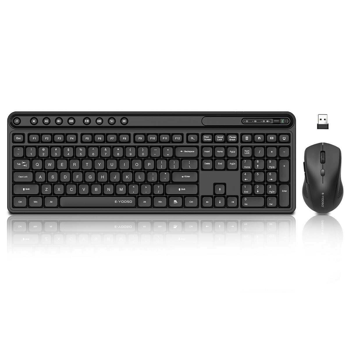 E-Yooso Z-747 Wireless Keyboard and Mouse Combo (Black)