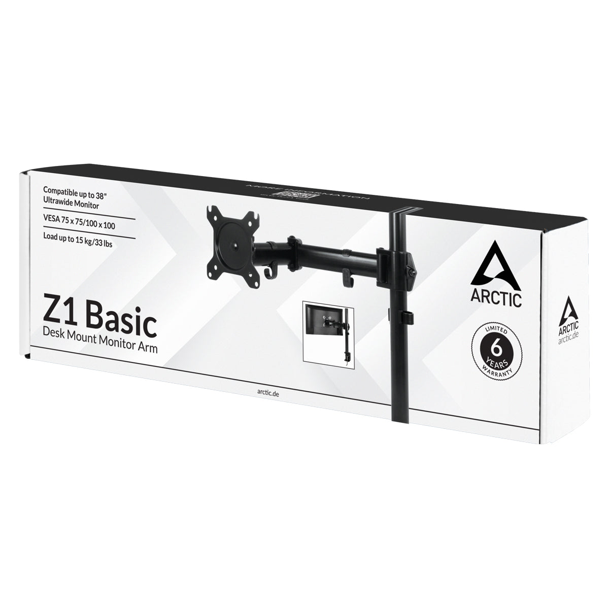 Arctic Z1 Basic Desk Mount Monitor Arm (AEMNT00039A)