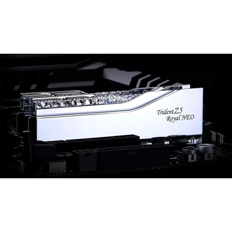 G.Skill Trident Z5 Royal Neo DDR5 96GB (2x48GB) 6000 MT/s CL28-36-36-96 1.35V AMD EXPO Desktop Memory (Silver) (F5-6000J2836F48GX2-TR5NS)